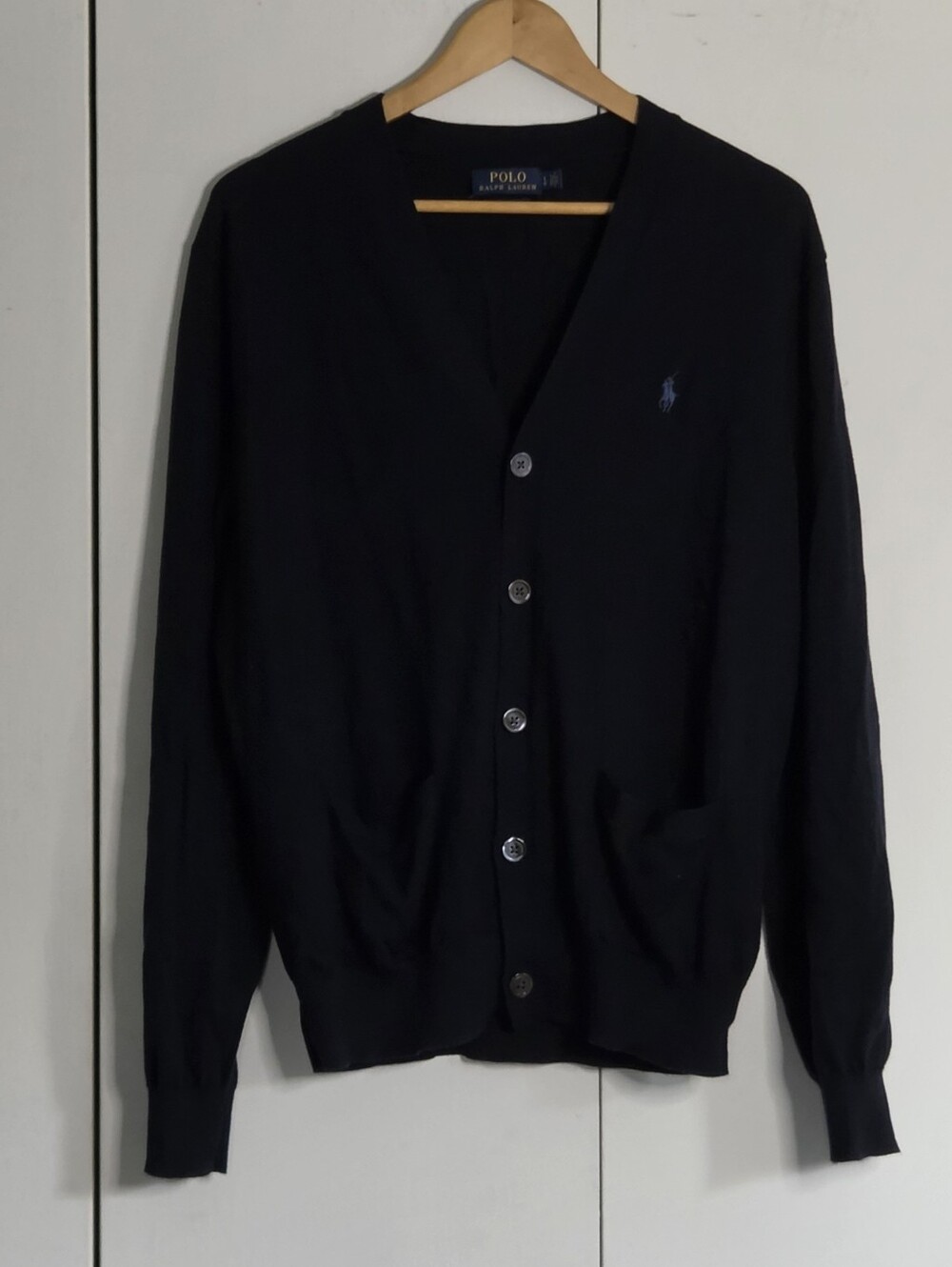 Polo by Ralph Lauren Navy Blue Button-Front Cardigan